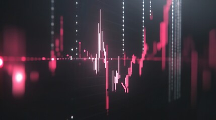 Poster - abstract financial data visualization background