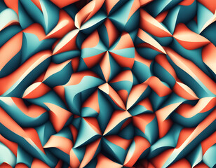 Wall Mural - Pattern stock abstract 3D geometrical optical illusion background