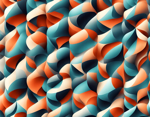 Wall Mural - Pattern stock abstract 3D geometrical optical illusion background