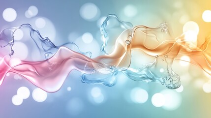 Poster - Abstract Water Waves with Soft Bokeh Background