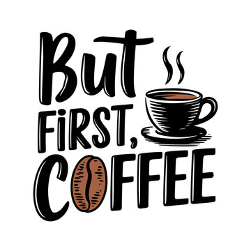 typography coffee t-shirt design