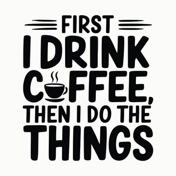 typography coffee t-shirt design