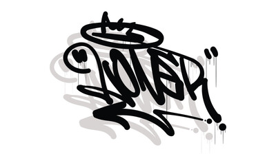 Wall Mural - LONER graffiti tag style design