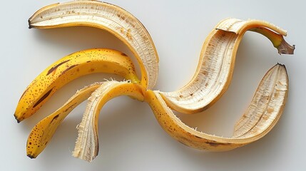 Canvas Print - Banana Peels Arranged in a Creative Pattern