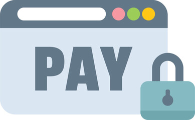Poster - Secure online payment system with a padlock, representing a secure transaction