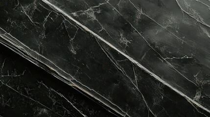 Poster - Dark Black Paper Texture with Chaotic Lines