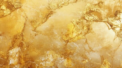 A luxurious gold marble texture background with veins of metallic shimmer