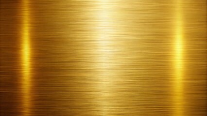 Abstract Gold Metallic Texture with Vertical Lines and Reflective Light