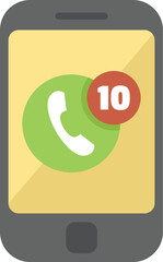 Poster - Smartphone is displaying ten missed calls from the same number