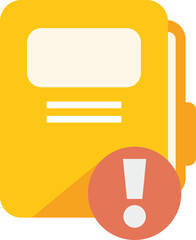 Poster - Yellow notebook with an exclamation mark is showing an important message