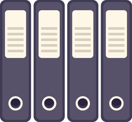 Poster - four office binders standing up in a row, organizing important files and paperwork