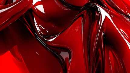 Abstract red liquid swirls background.