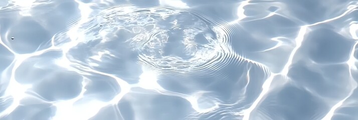 Wall Mural - Light Ripples on Blue Water Surface