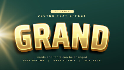 Wall Mural - customizable 3d grand text effect in golden lettering