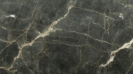 Poster - Dark Grey Marble Texture with Fine Veins