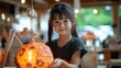 © chic designs - 日本の春の提灯職人：祭りの装飾のための若い芸術家による伝統的な職人技