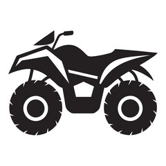 Wall Mural - Quad bike silhouette vector illustration on a white background