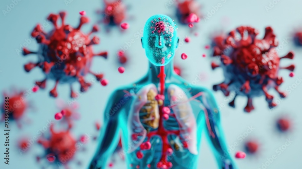 Detailed microscopic view showcasing the immune system s structure and ...