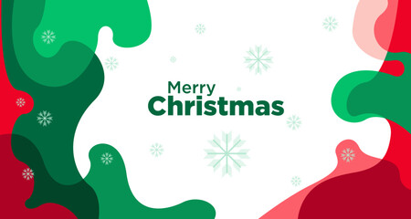 Aufkleber - Merry Christmas card and banner vector illustration in red white and green colors 2024
