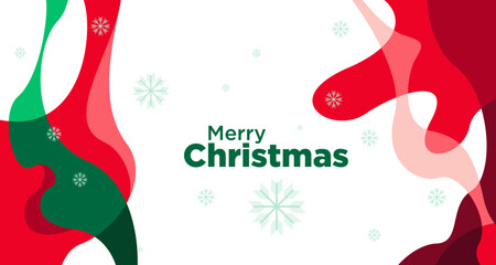 Aufkleber - Merry Christmas card and banner vector illustration in red white and green colors 2024