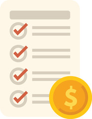 Poster - Checklist with all boxes ticked off successfully, representing the completion of a financial goal or task
