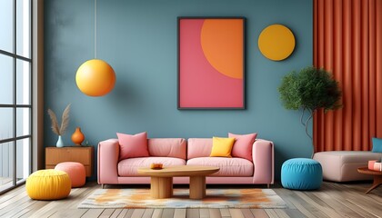 Wall Mural - Abstract isolated room featuring CD design elements in a striking, modern composition