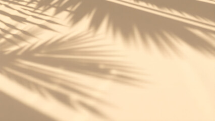 Poster - Soft blurred shadows of tropical palm leaves, Generative AI