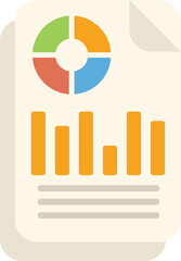 Poster - Document with charts showing market analysis data information is ready for business presentation