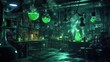 © AriyaniAI - A Mystical Alchemy Lab Illuminated by Green Glow