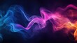 © samrit - Abstract mysterious background with dark swirling fog, glowing neon lines, and soft misty patterns, creating a sense of eerie intrigue