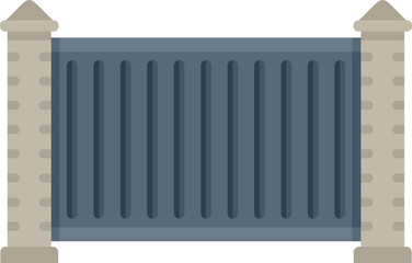Poster - simple modern metal fence providing security for home or business