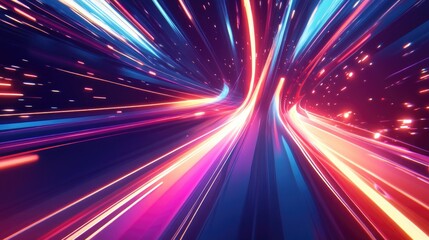 Beautiful racing-inspired background with bold color gradients, swift diagonal lines, and light streaks, creating a high-speed visual