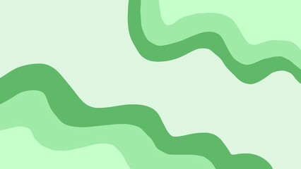 Sticker - Flat green wave abstract background