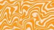 © Aku Creative - Aesthetic background of orange wave line texture. Liquid abstract wallpaper in orange color