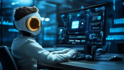 Poster - Education technology and AI Artificial Intelligence concept