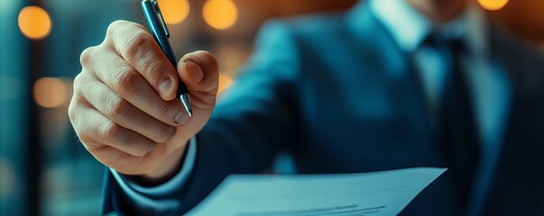 Aufkleber - Businessman working with approve document on virtual screen for business process workflow illustrating management approval and project approve concept