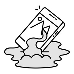 Wall Mural - Doodle style icon of mobile gallery 

