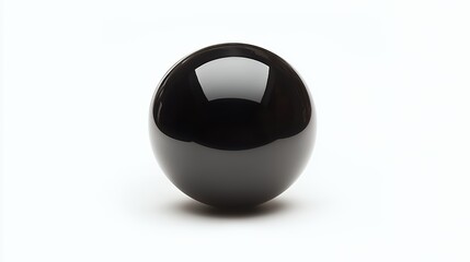 Poster - A single black egg on a white background with a soft shadow.