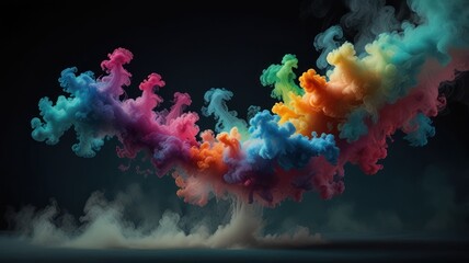 Sticker - Abstract Colorful Smoke