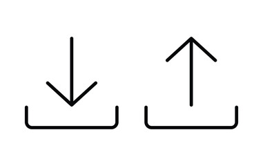 Fototapete - download and upload icon vector