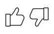 © OLYVIA - Like and dislike icons set. Thumbs up and thumbs down Vector