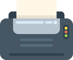 Poster - multifunction printer is printing a blank page, perfect illustration for office automation concepts