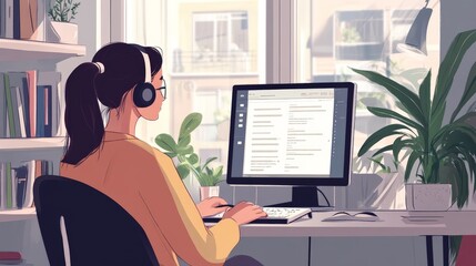 Poster - A virtual remote work training course where employees practice strategies for overcoming the challenges of remote work environments.