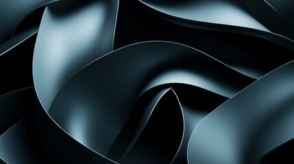 Poster - Abstract 3D shapes with deep shadows, perfect for a futuristic and edgy quote design.