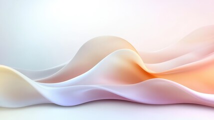 Poster - A soft, flowing gradient of blurred lines spreading across a plain white backdrop.