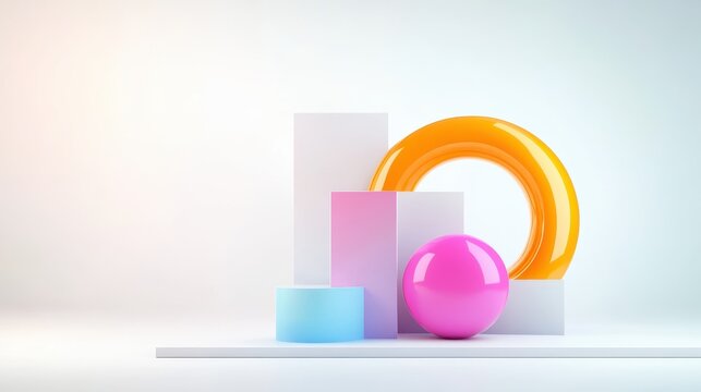 Bold, neon typography standing out against a crisp white background, with shadows adding depth.
