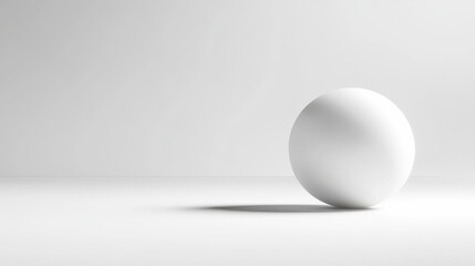 Poster - Minimalist white background with a single object casting a soft shadow for a clean, sophisticated design.