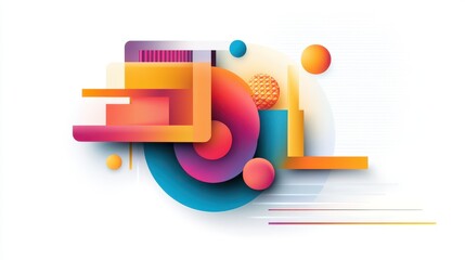 Poster - Vibrant colored bold text over a white background, with creative use of overlapping letters.