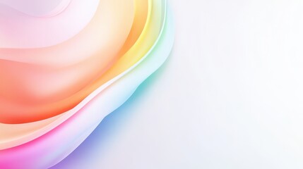 Poster - Vibrant rainbow gradient transitioning into a pure white background, creating a modern and colorful effect.