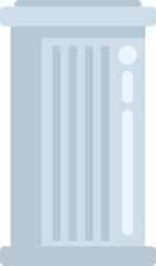 Poster - Grey electric heater warming a room during wintertime, keeping people warm and comfortable